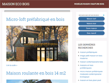 Tablet Screenshot of maison-bois-eco.fr